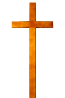 Крест на могилу дубовый «Католический» светлый